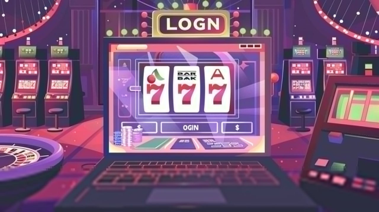 Mobile ဖုန်းဖြင့် Slots Jackpot ကစားနေသောမြင်ကွင်း